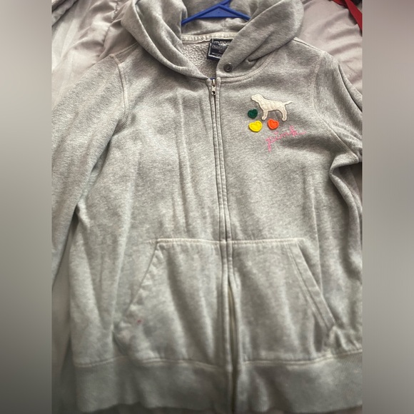 PINK gray jacket (M) - Picture 1 of 2